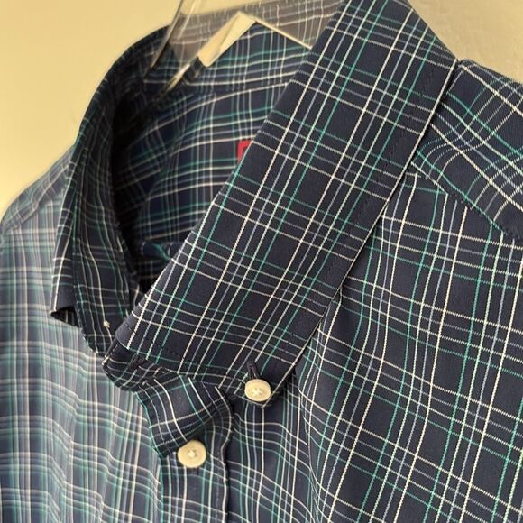 UNTUCKit Long Sleeve Button Down Shirt Navy Plaid Size XL TALL - Picture 3 of 10